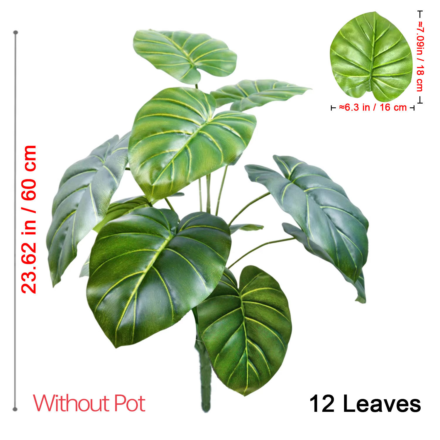 1 Pcs 60-105cm Lifelike Artifi - Monstera Adansonii 评论和价格