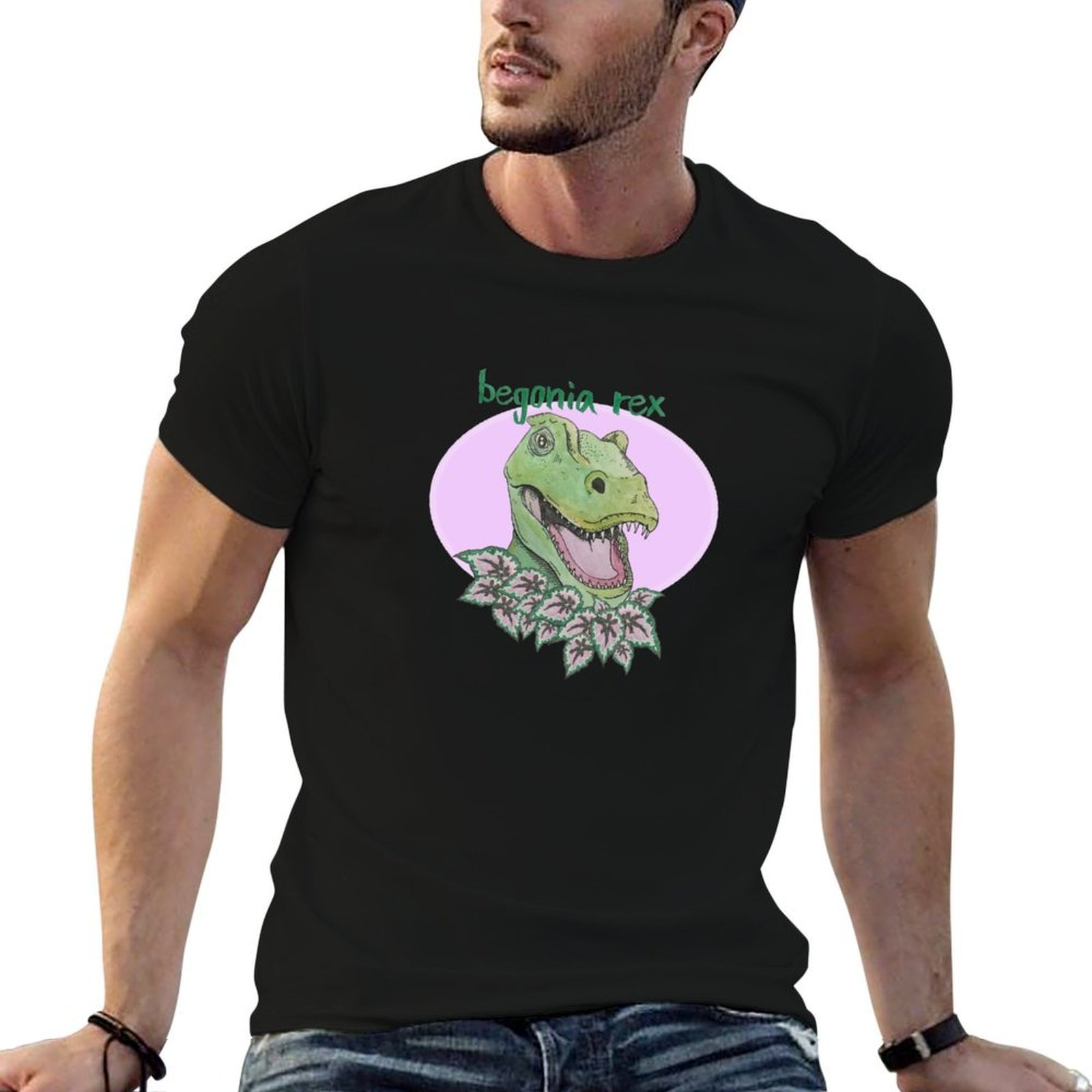 T rex begonia (pink) T-Shirt t - Begonia Rex 评论和价格