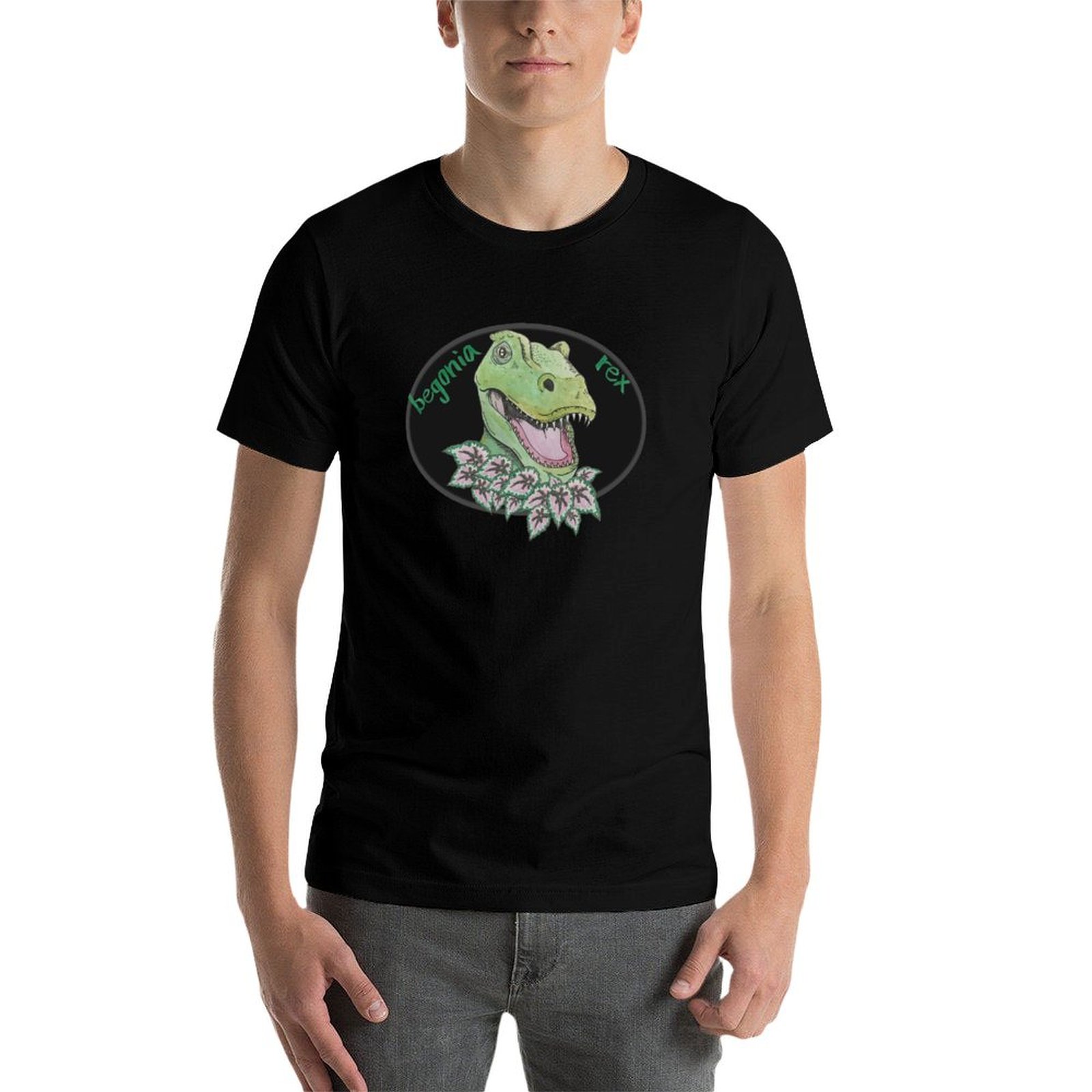 T rex begonia T-Shirt Casual E - Begonia Rex 评论和价格